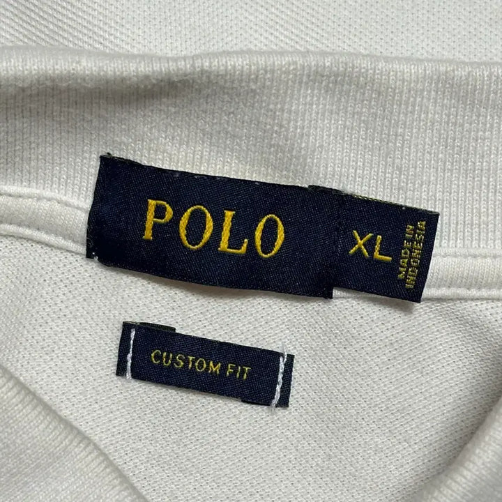 [BUNJANG] Polo Ralph Lauren White Collar Short Sleeve T-shirt / XL 폴로랄프로렌 화이트 카라 반팔 티셔츠