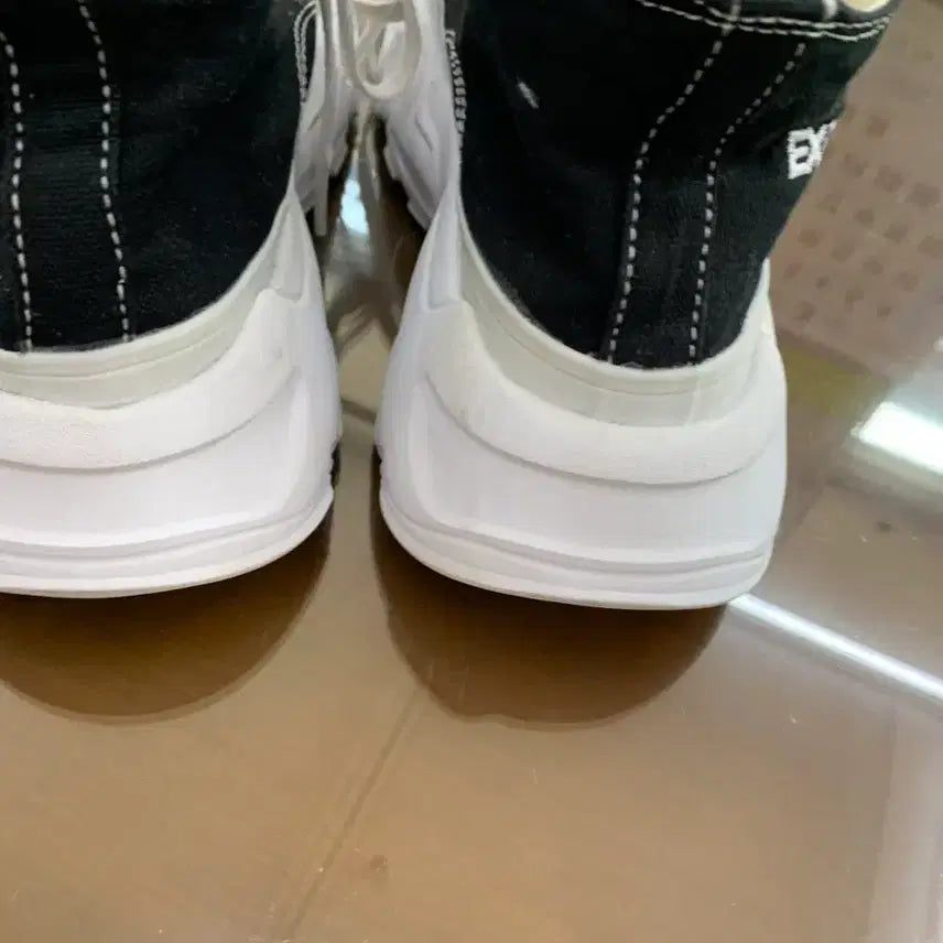 [BUNJANG] EXR Black Canvas High-Top Sneakers / EXR 블랙 하이탑 스니커즈 운동화