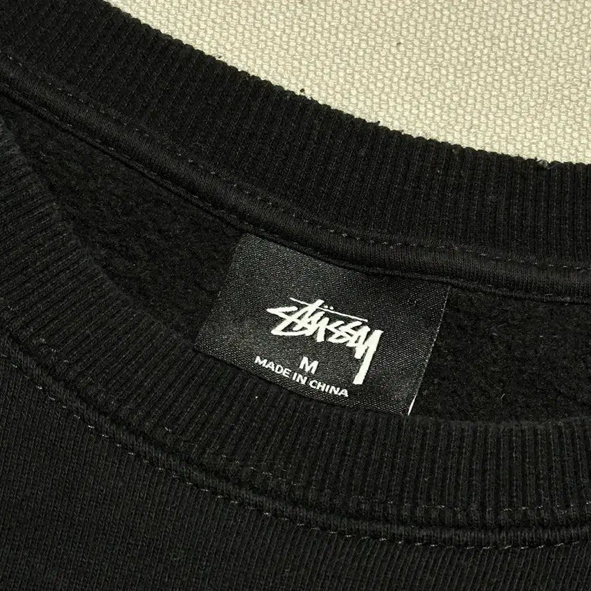 [BUNJANG] Stussy Orange Logo Black Sweatshirt / M 스투시 오렌지 로고 블랙 맨투맨
