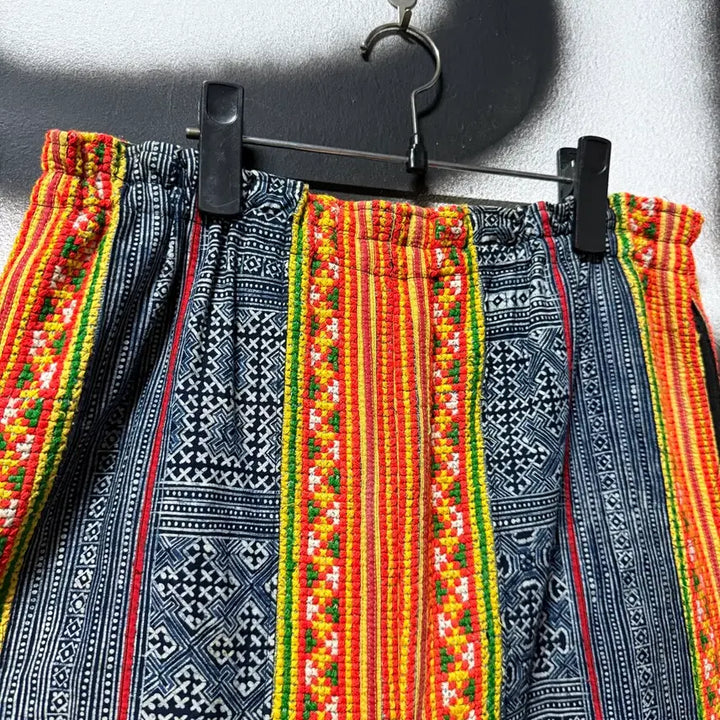 [BUNJANG] Vintage Japanese Sashiko Embroidered Banding Pants / VTG 빈티지 재패니즈 동양 오리엔탈 사시코 자수 밴딩 팬츠