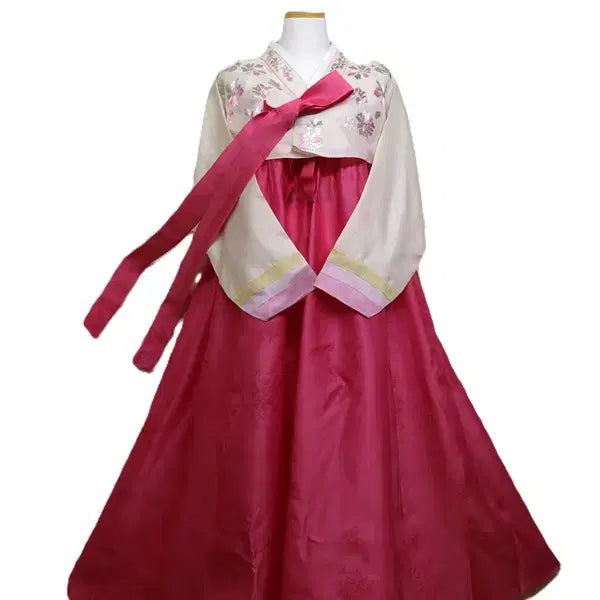 [BUNJANG] Embroidered Silk Hanbok (Size 66-77) / aa485 여성한복 자수본견한복/여성66-77/키155-160/사놀까