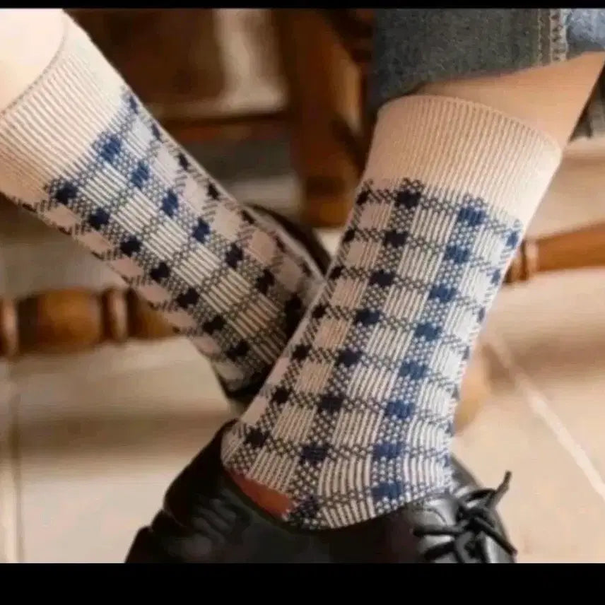 [BUNJANG] Patterned Socks Set (5 Pairs) / 패턴 양말 5켤레세트