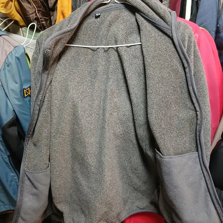 [BUNJANG] Uniqlo Fleece Jacket / 유니클로 회색 후리스 자켓 80-60