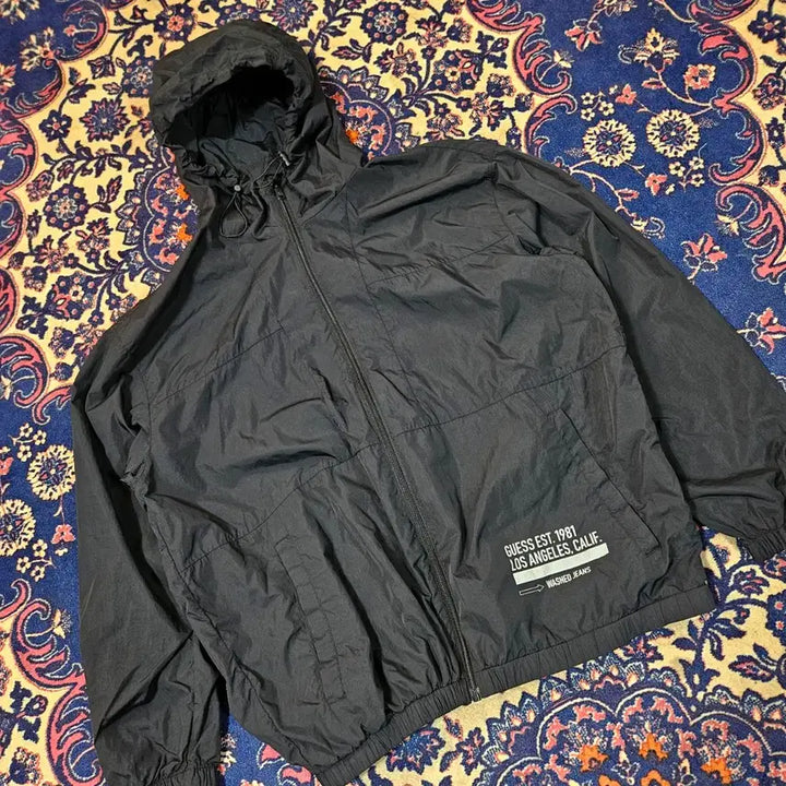 [BUNJANG] GUESS Los Angeles Lettering Windbreaker Jacket / 게스(GUESS) 로스엔젤레스 레터링 윈드브레이커 L size