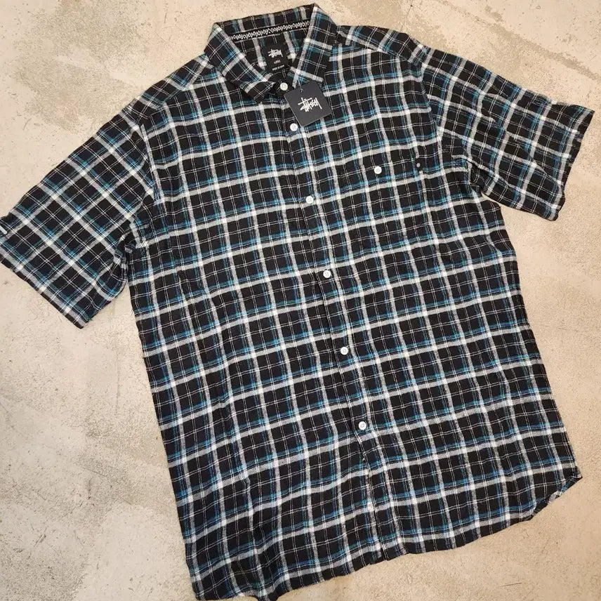 [SOLD OUT] 빈티지 스투시 체크 셔츠 XL