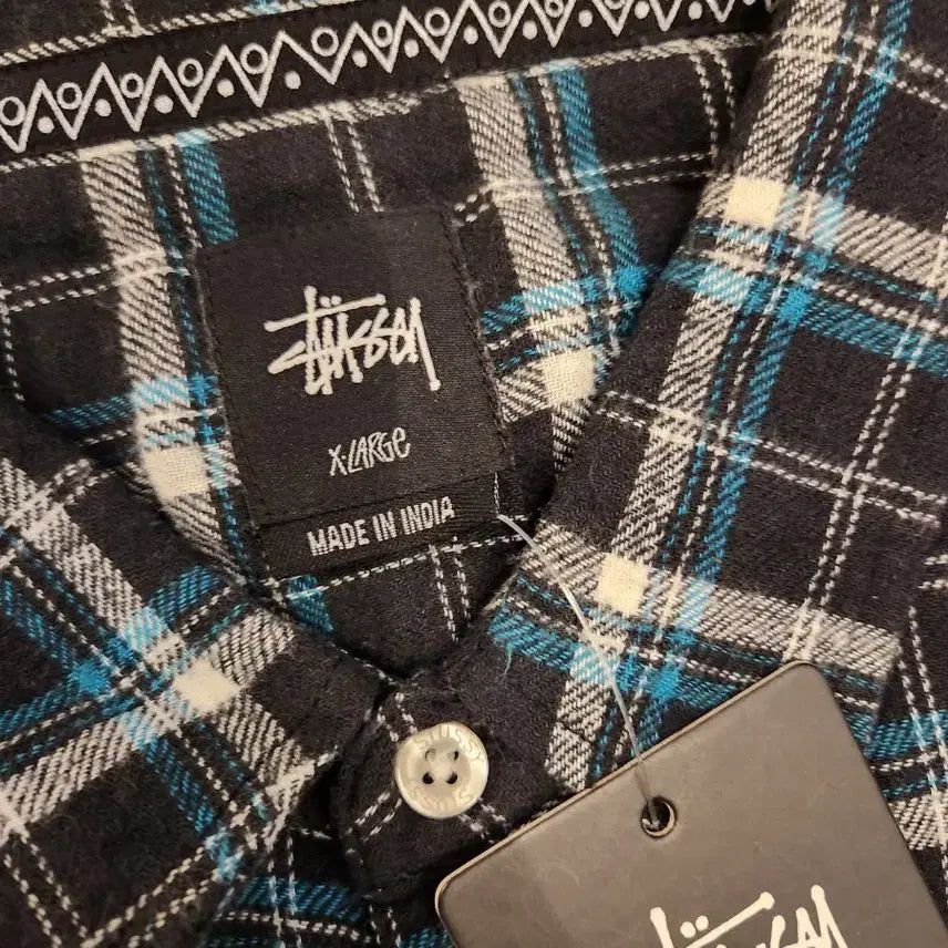 [SOLD OUT] 빈티지 스투시 체크 셔츠 XL
