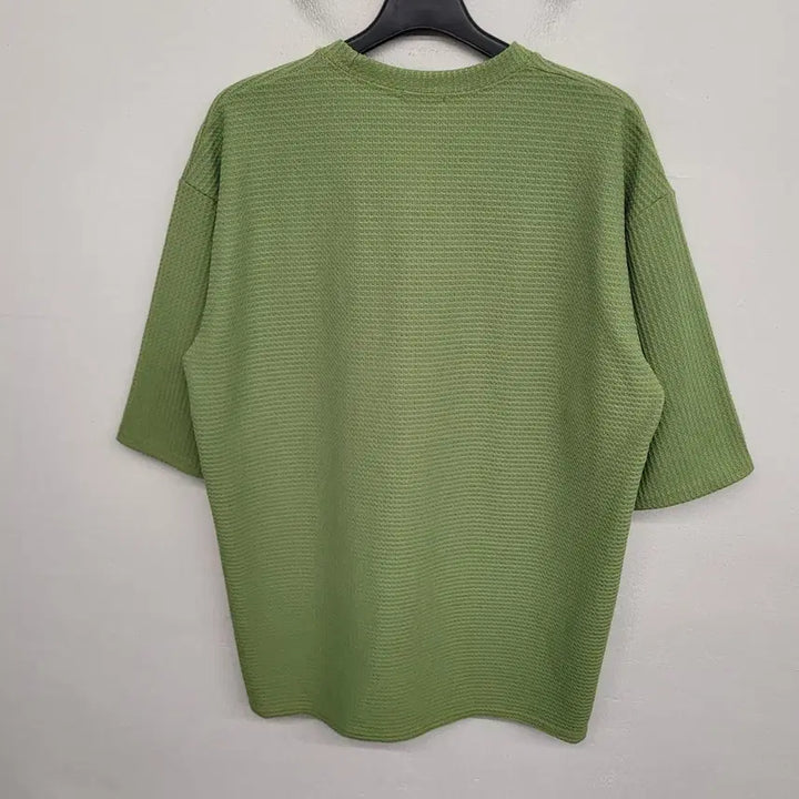 [BUNJANG] Bymono Waffle Pattern Half Sleeve T-shirt / [110/XXL] 바이모노 와플 패턴 5부 반팔티