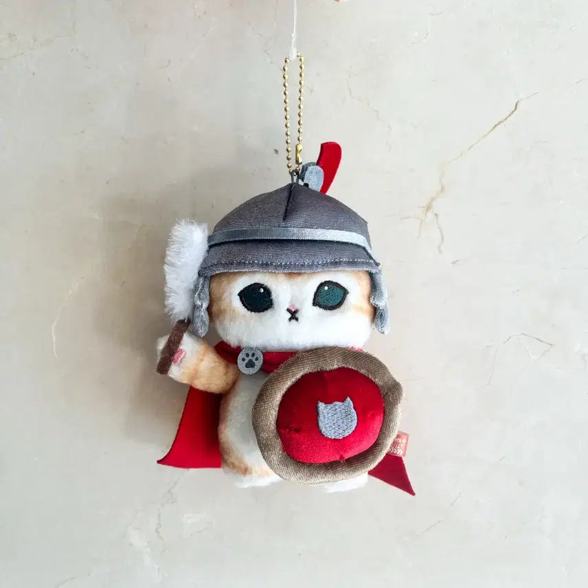 [BUNJANG] Mofusand Soldier Cat Plush Key Holder / [정품/새상품]모후샌드 솔저냥 인형 키홀더 모푸샌드 검투사 희귀템