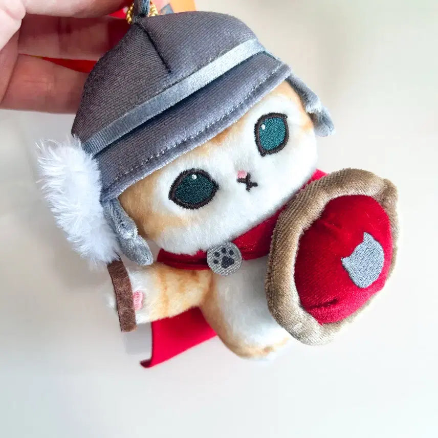 [BUNJANG] Mofusand Soldier Cat Plush Key Holder / [정품/새상품]모후샌드 솔저냥 인형 키홀더 모푸샌드 검투사 희귀템