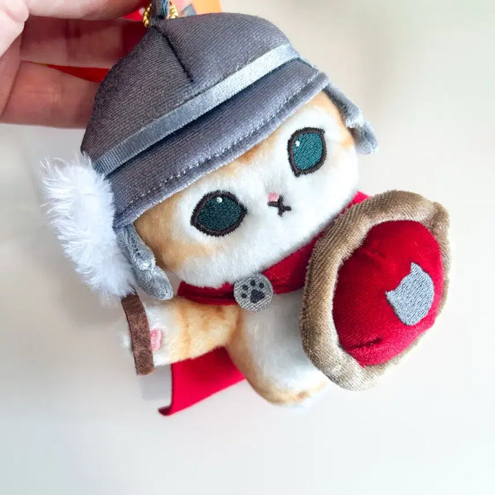 [BUNJANG] Mofusand Soldier Cat Plush Key Holder / [정품/새상품]모후샌드 솔저냥 인형 키홀더 모푸샌드 검투사 희귀템