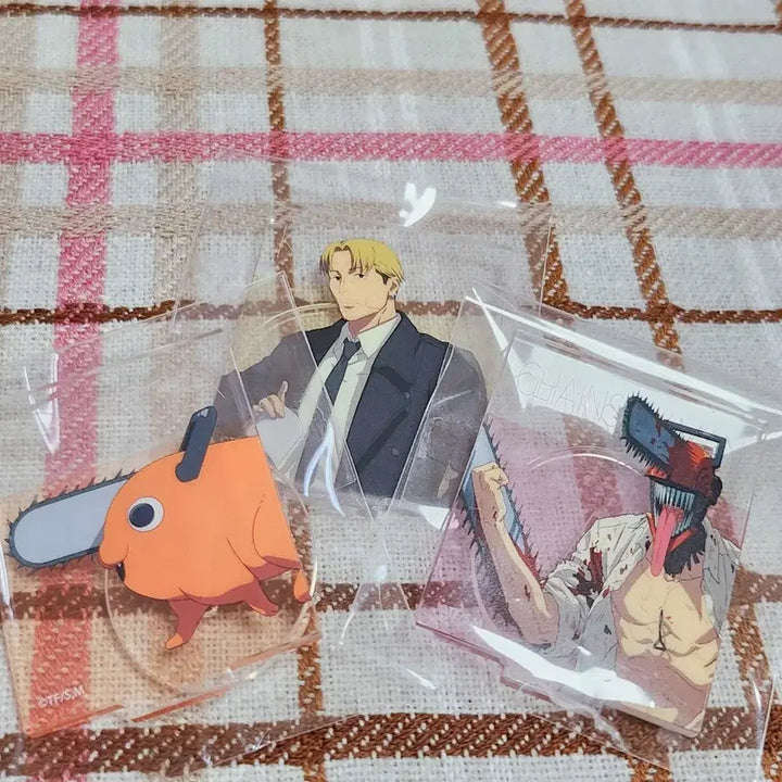 [BUNJANG] Chainsaw Man Pochita &amp; Kishibe Acrylic Stand Bundle Set / 체인소맨 아크릴 스탠드 일괄 포치타 체인소맨 키시베