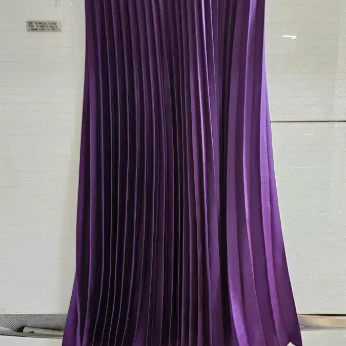 [BUNJANG] ZARA Purple Pleated Long Skirt / 자라 퍼플 플리츠 스커트