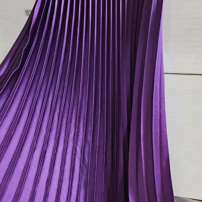 [BUNJANG] ZARA Purple Pleated Long Skirt / 자라 퍼플 플리츠 스커트