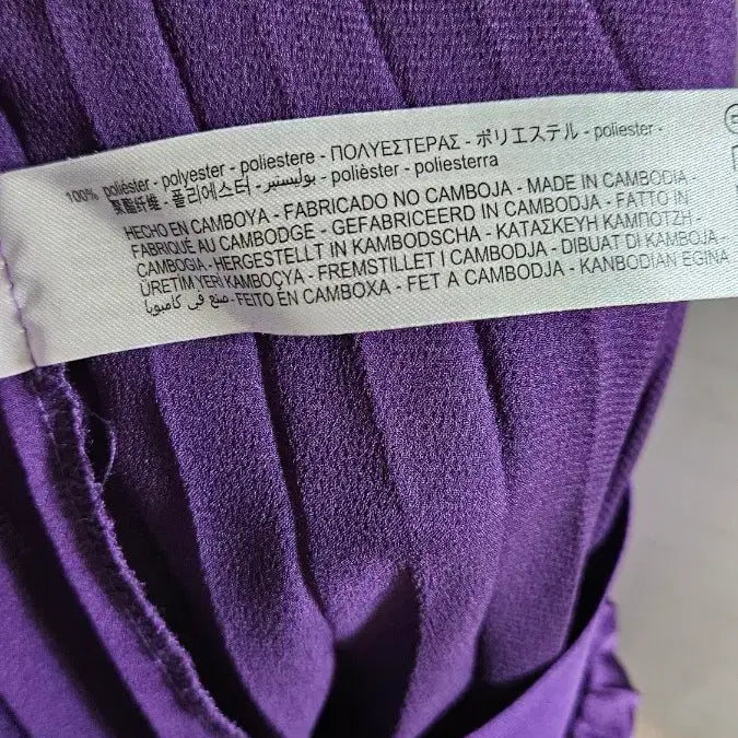[BUNJANG] ZARA Purple Pleated Long Skirt / 자라 퍼플 플리츠 스커트
