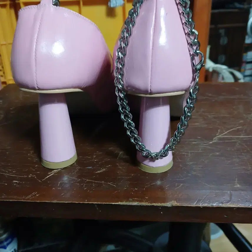[BUNJANG] Pink Enamel Chain Embellished Women&