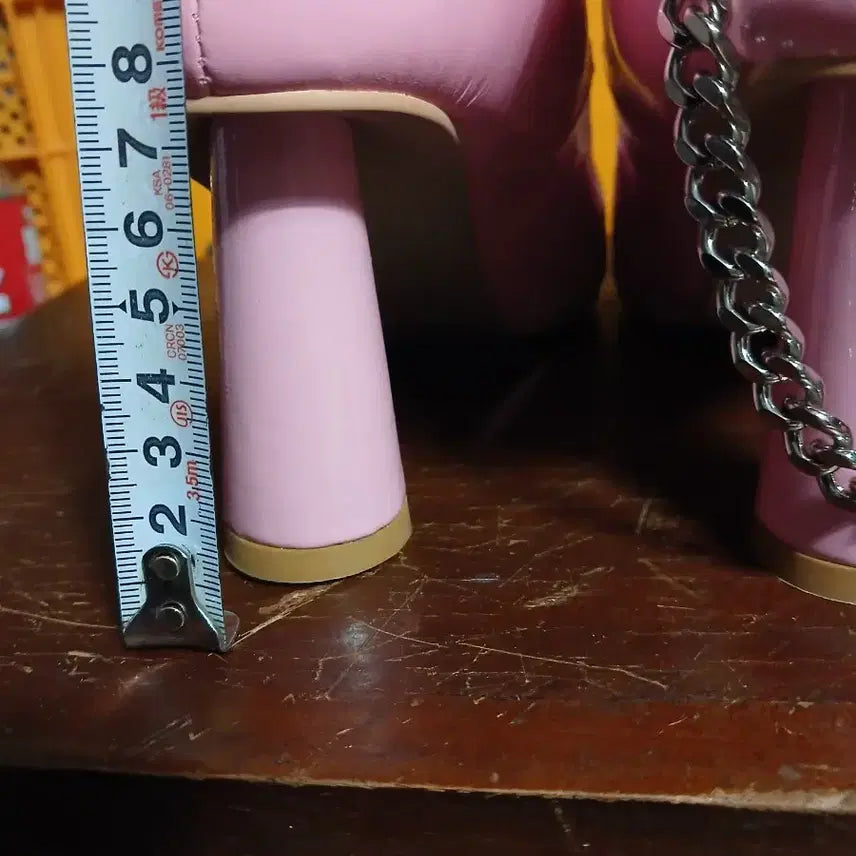 [BUNJANG] Pink Enamel Chain Embellished Women&