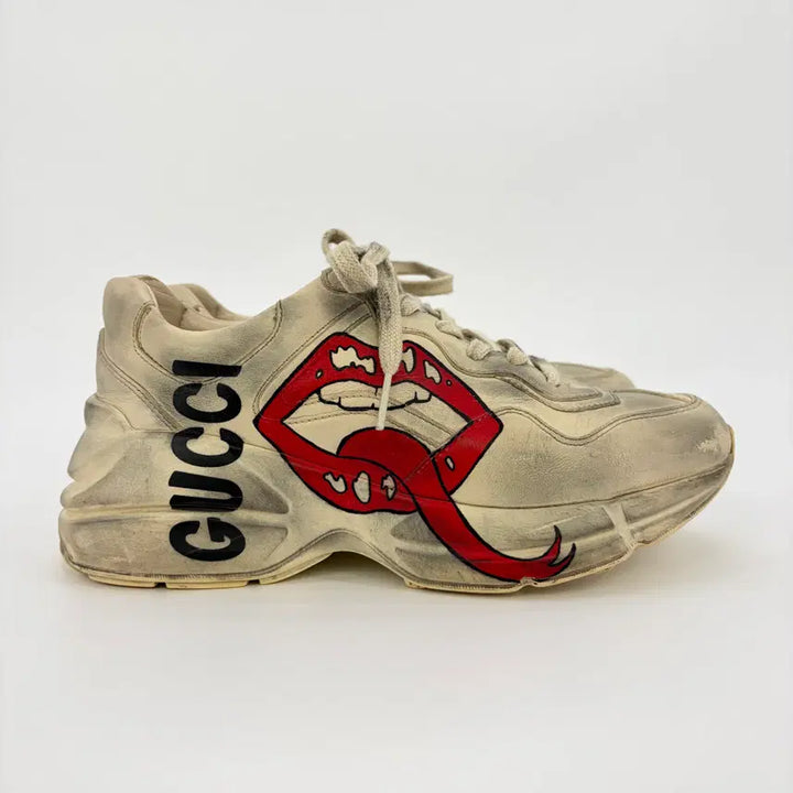 [BUNJANG] Gucci Dirty Lips Logo Rhyton Sneakers / 구찌 더티 입술로고 라이톤 스니커즈