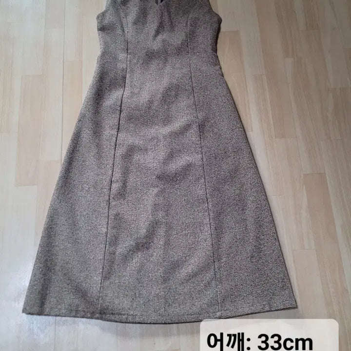 [BUNJANG] Brown Wool Sleeveless Winter Dress / 모직 브라운 민소매 겨울 원피스 55