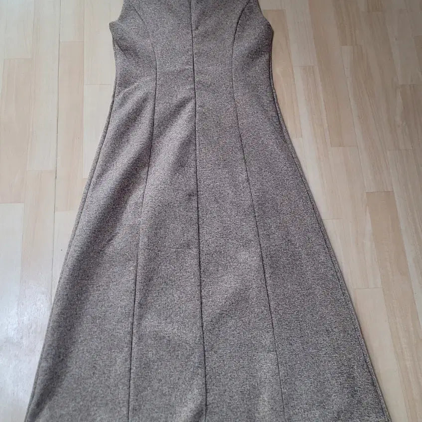 [BUNJANG] Brown Wool Sleeveless Winter Dress / 모직 브라운 민소매 겨울 원피스 55