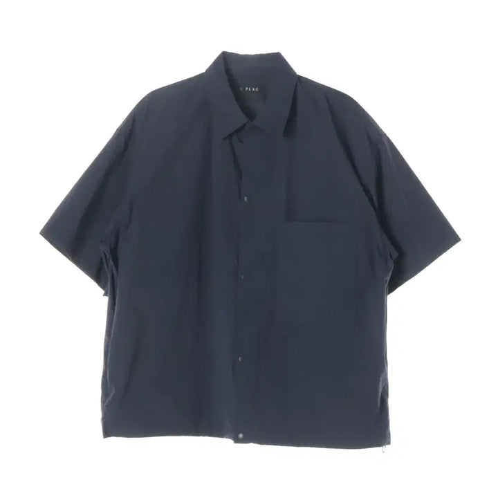 [BUNJANG] PLAC 22SS Oversized Pocket Navy Short Sleeve Shirt / 플랙 22SS 오버핏 포켓 네이비 반팔 셔츠