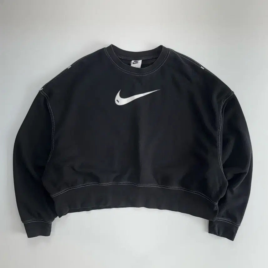 [SOLD OUT] Nike 나이키 빅로고 스티치 블랙 맨투맨