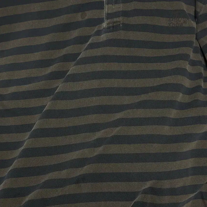 [BUNJANG] Hatching Room VTG Stripe Polo Tee / 해칭룸 VTG Stripe Polo Tee 폴로티 Dyed Blue 색상