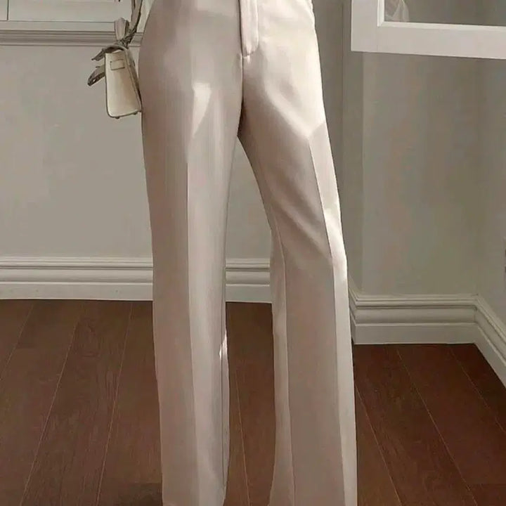 [BUNJANG] Straight Leg Pants Beige / 스트레이트 레그 팬츠 베이지 새상품