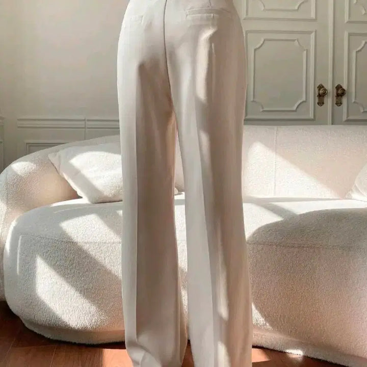 [BUNJANG] Straight Leg Pants Beige / 스트레이트 레그 팬츠 베이지 새상품