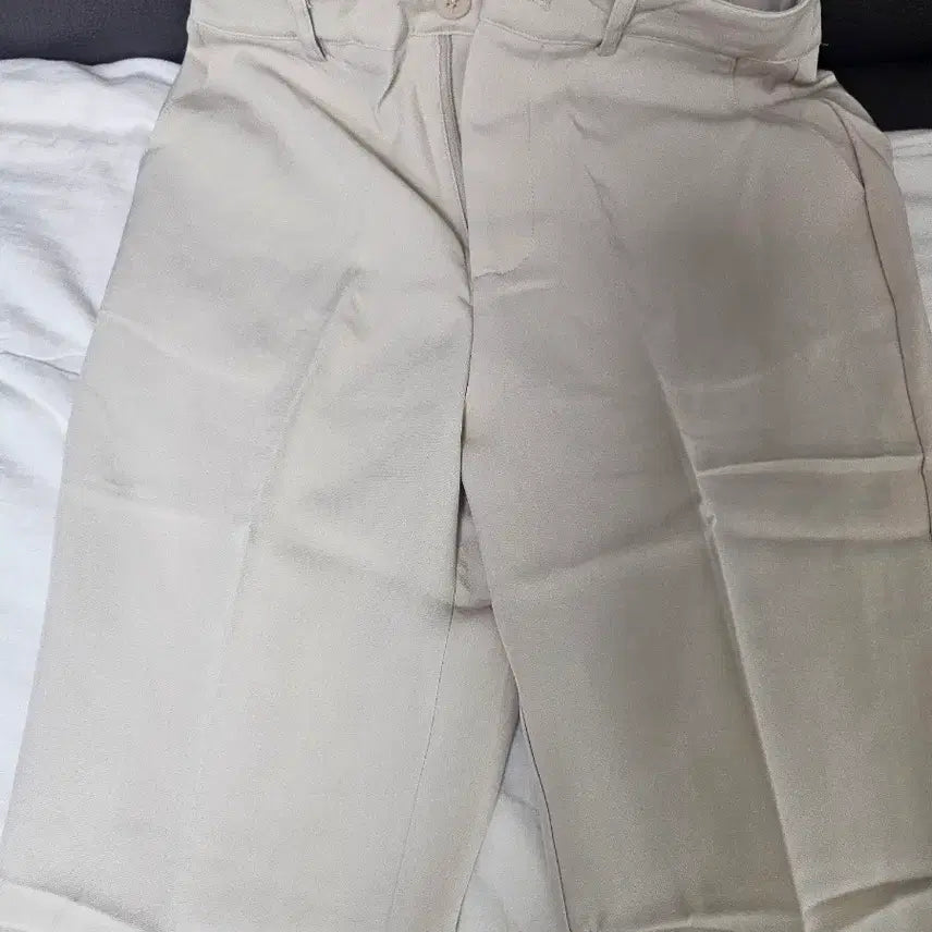 [BUNJANG] Straight Leg Pants Beige / 스트레이트 레그 팬츠 베이지 새상품