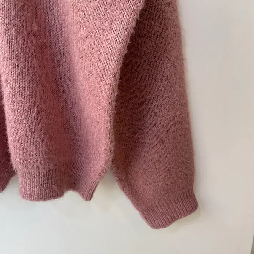[BUNJANG] CHICKS Pink Heart Knit Sweater / CHICKS 핑크 하트 니트 스웨터