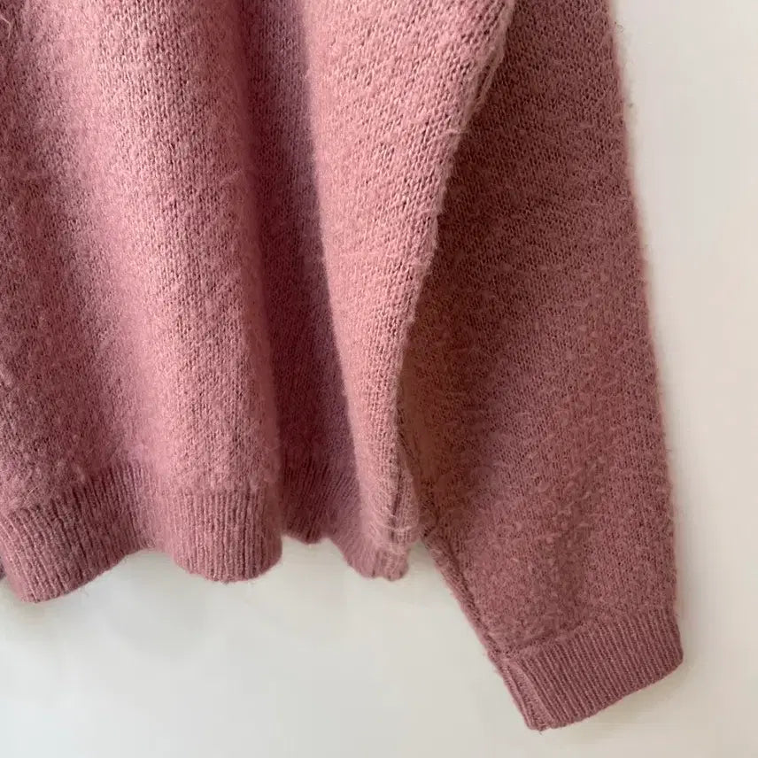 [BUNJANG] CHICKS Pink Heart Knit Sweater / CHICKS 핑크 하트 니트 스웨터
