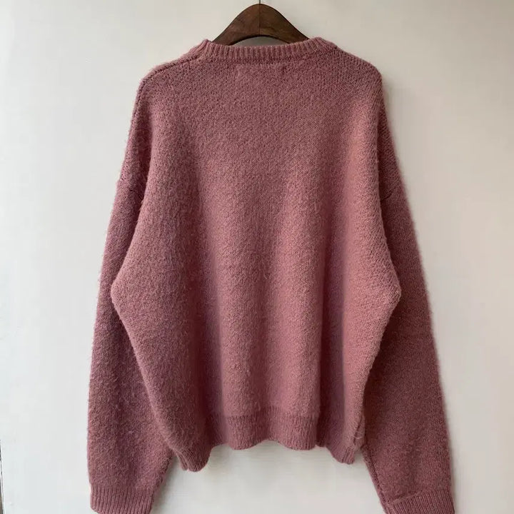 [BUNJANG] CHICKS Pink Heart Knit Sweater / CHICKS 핑크 하트 니트 스웨터