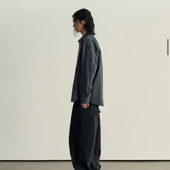 [BUNJANG] Siz Dailyroom Balloon Leg Wide Cargo Pants - Black (Size L) / 시즈 데일리룸 벌룬 레그 밀 와이드 카고 팬츠 블랙 L