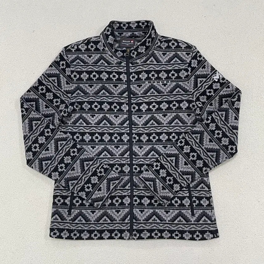 [BUNJANG] M Millet Navajo Pattern Fleece Zip-up Jacket / M 밀레 나바호 패턴 후리스 집업 0306-1