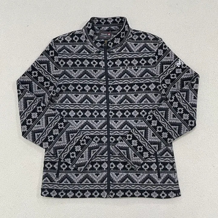 [BUNJANG] M Millet Navajo Pattern Fleece Zip-up Jacket / M 밀레 나바호 패턴 후리스 집업 0306-1