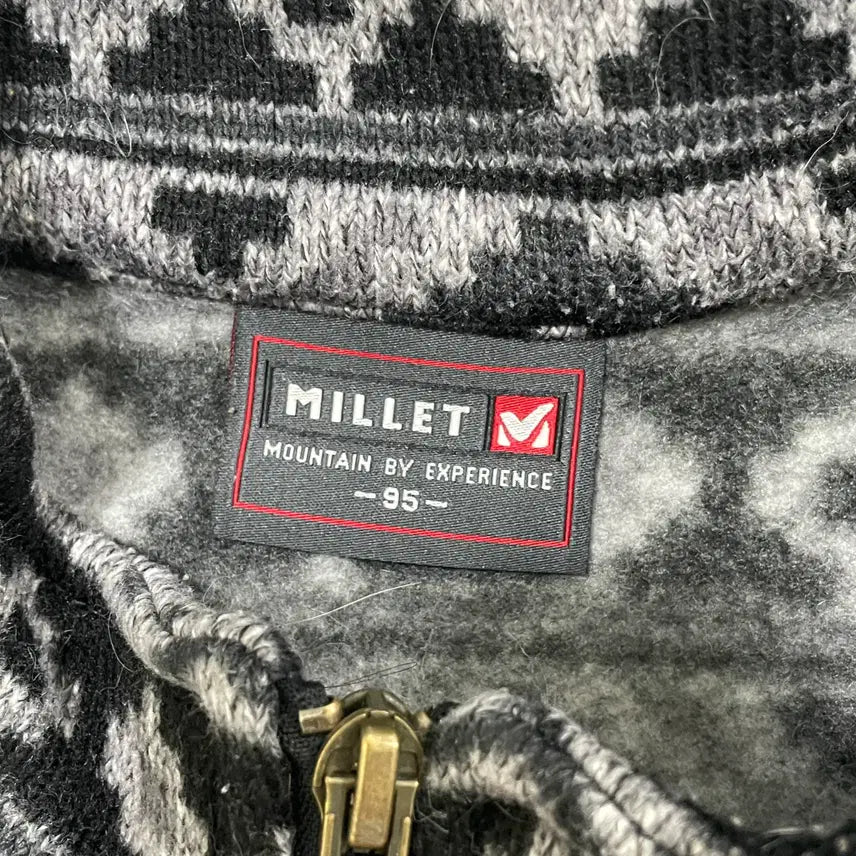 [BUNJANG] M Millet Navajo Pattern Fleece Zip-up Jacket / M 밀레 나바호 패턴 후리스 집업 0306-1
