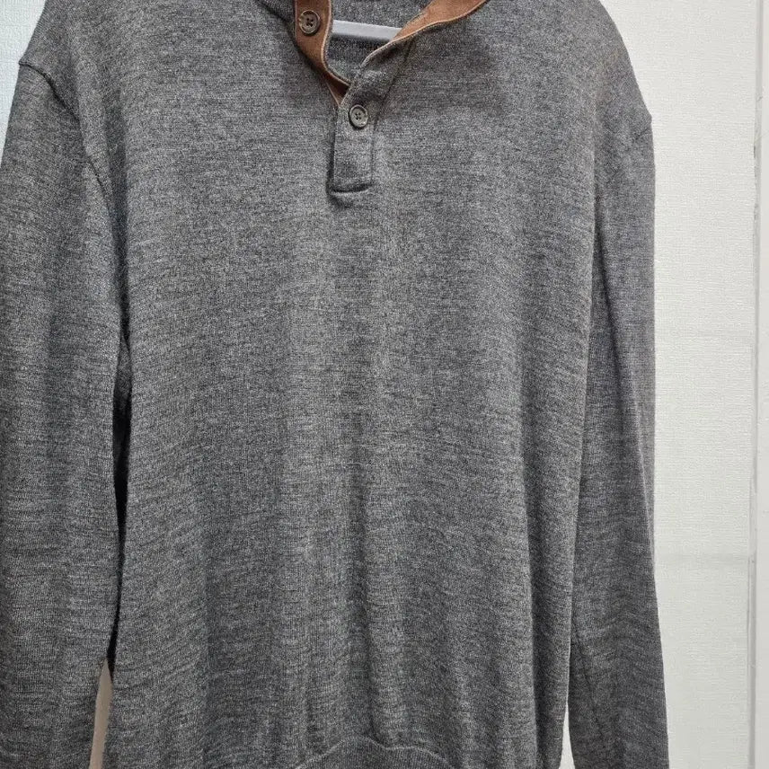 [BUNJANG] Polo Ralph Lauren Button-Neck Knit XL Gray / 폴로 랄프로렌 버튼넥 니트 XL 그레이
