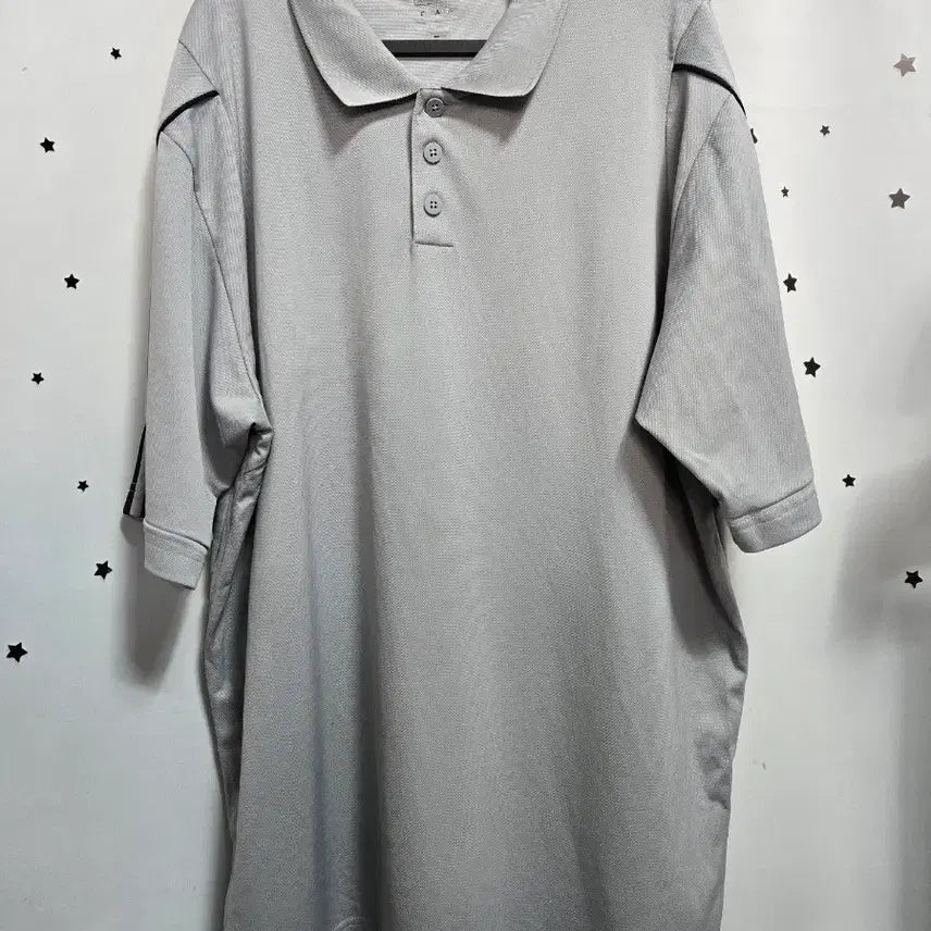 [BUNJANG] Adidas Gray Herringbone Polo Shirt XL / 아디다스 회색 반팔 카라티 XL