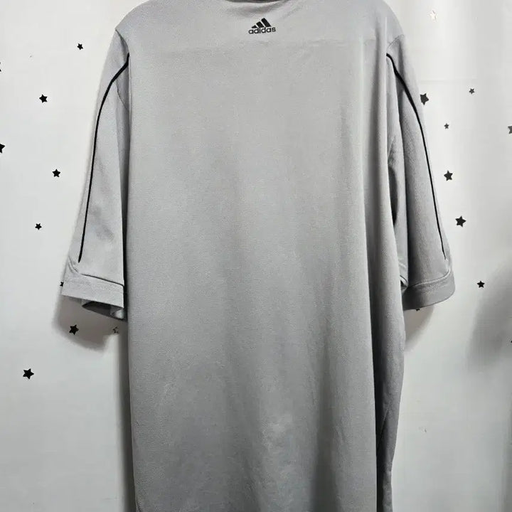 [BUNJANG] Adidas Gray Herringbone Polo Shirt XL / 아디다스 회색 반팔 카라티 XL