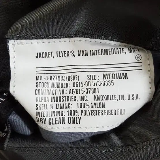 [BUNJANG] Alpha Industries MA-1 Flight Jacket Gunmetal (Men&