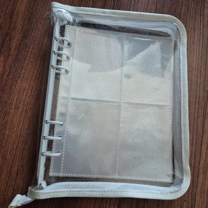 [BUNJANG] Transparent Glitter Zipper Binder / 투명글리터  지퍼 바인더 양도