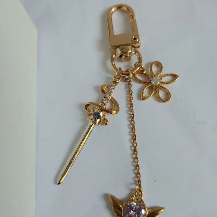 [BUNJANG] Clue Wedding Peach Salvia Keyring / 클루 웨딩피치 사루비아 키링