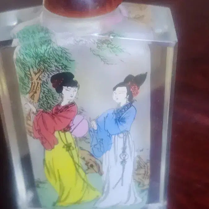 [BUNJANG] Chinese Biyonho Reverse Painting Vase / 중국비연호90년대 역화기법