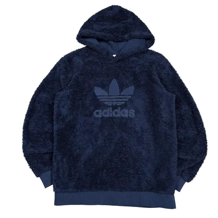 [BUNJANG] Adidas Navy Sherpa Hoodie / 아디다스 네이비컬러 쉐르파 후드티