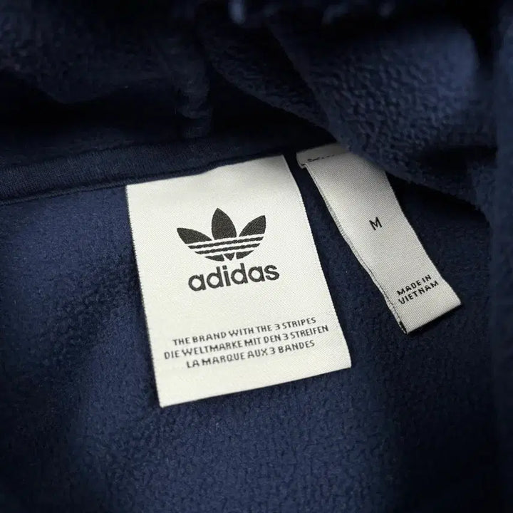 [BUNJANG] Adidas Navy Sherpa Hoodie / 아디다스 네이비컬러 쉐르파 후드티