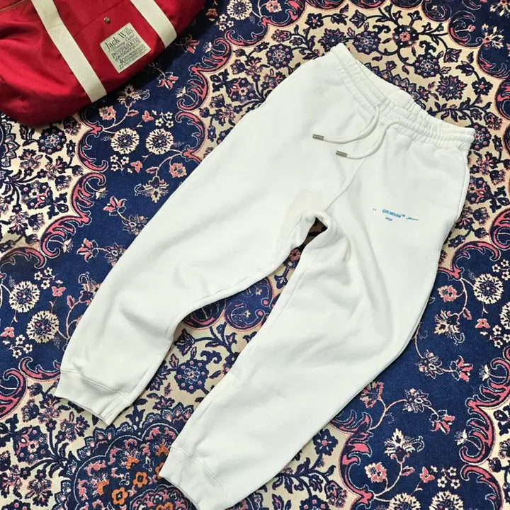 [BUNJANG] Off-White 18AW Signature Printed Fleece Pants - L / 오프화이트 18AW 시그니쳐 프린팅 기모 팬츠 L size