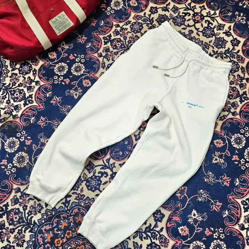 [BUNJANG] Off-White 18AW Signature Printed Fleece Pants - L / 오프화이트 18AW 시그니쳐 프린팅 기모 팬츠 L size