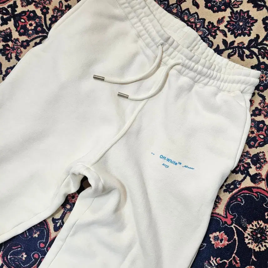 [BUNJANG] Off-White 18AW Signature Printed Fleece Pants - L / 오프화이트 18AW 시그니쳐 프린팅 기모 팬츠 L size