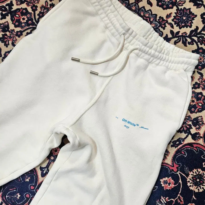 [BUNJANG] Off-White 18AW Signature Printed Fleece Pants - L / 오프화이트 18AW 시그니쳐 프린팅 기모 팬츠 L size