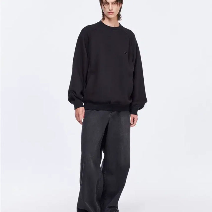 [BUNJANG] Songzio Zzero Hand Rope Crewneck Sweatshirt / 송지오 지제로 핸드로프 크루넥 블랙 - S 사이즈